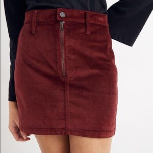 💃🏻Stretch Velveteen Straight Zip Mini Skirt💃🏻